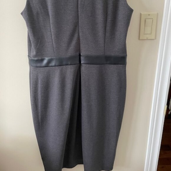Calvin Klein VTG gray sheath dress - waisted - size 12 - Picture 7 of 8